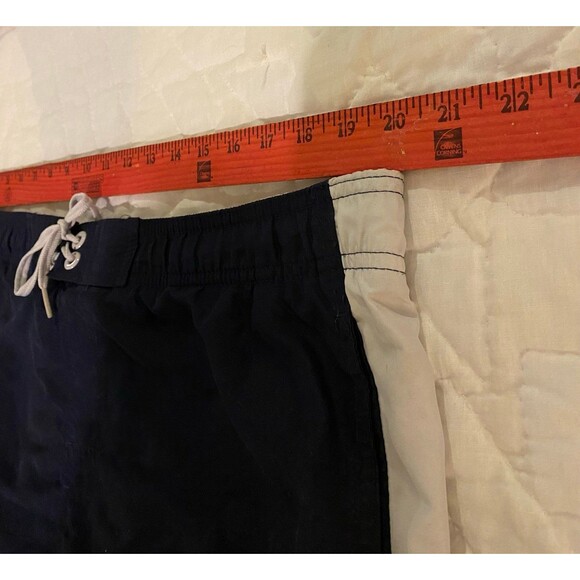 Nike Men’s Navy XL Swimsuit Trunks Side Pockets with Tie Waist Pool Lake - Picture 7 of 10
